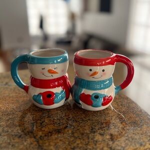 Snowman Themed Mugs Set